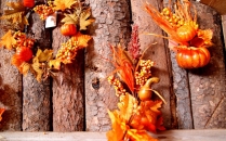 Větvičky, věnce a podzimní listí